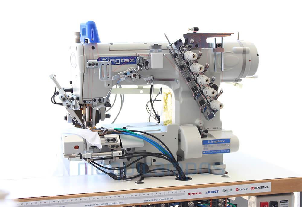Kingtex CTD9311-0356M Máquina de Costura de Fazer Baínhas em Aberto