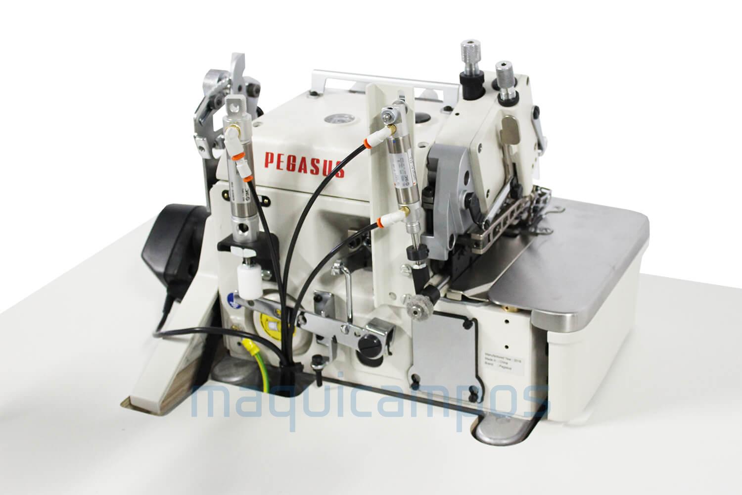 Pegasus EXT5214H-55 525K-2x4 / Z054 Máquina de Costura Corte e Cose com Kit BL para Artigos Extra Altos
