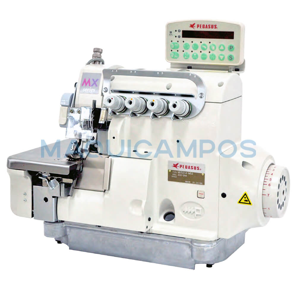 Pegasus MX5214-M03/333-2X4/AT8F Overlock Sewing Machine with Pneumatic Tape Cutter