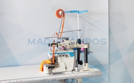 Jack E4-4-M03/333<br>Overlock Sewing Machine with Elastic Feeding Device Racing MDK-60